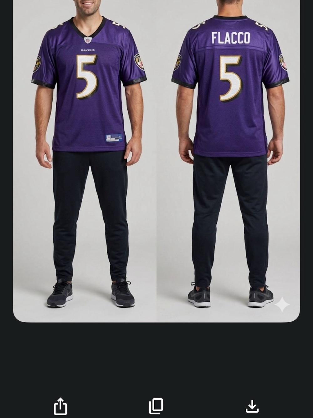 Reebok Size L women’s Purple NFL Jersey with Team Patch